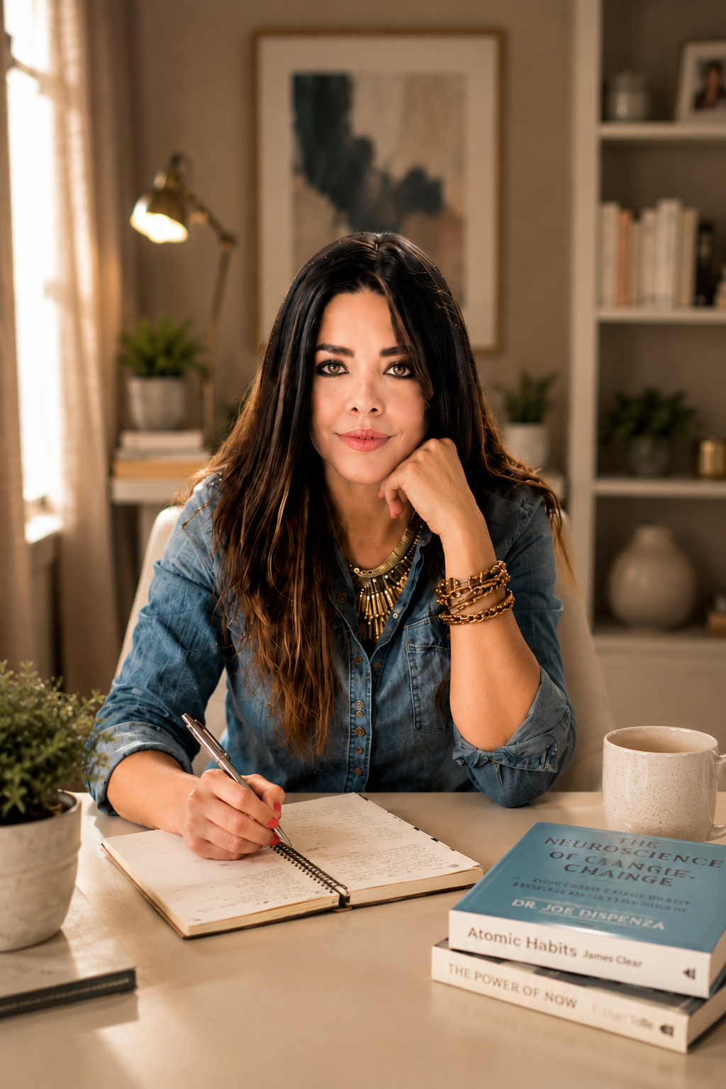 Dr. Lucy Coleman writing and developing the LifeBoss Health method
